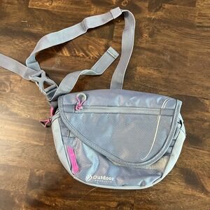 Outdoor Products Belt‎ Bag Crossbody Adjustable Strap Gray Pink Accents